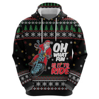 Santa And Motor Hoodie Santa Claus And Joy On A Motorcycle DT04 - Wonder Print Shop