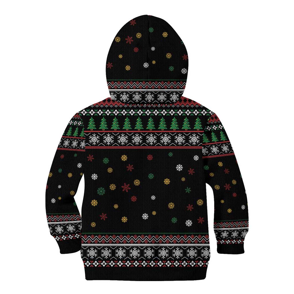 Santa And Motor Kid Hoodie Santa Claus And Joy On A Motorcycle DT04 - Wonder Print Shop