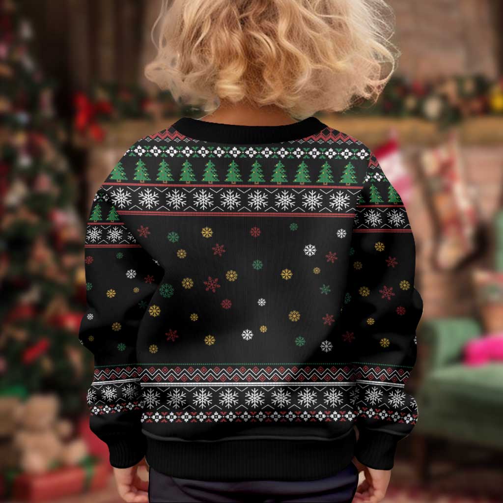 Santa And Motor Kid Ugly Christmas Sweater Santa Claus And Joy On A Motorcycle DT04 - Wonder Print Shop