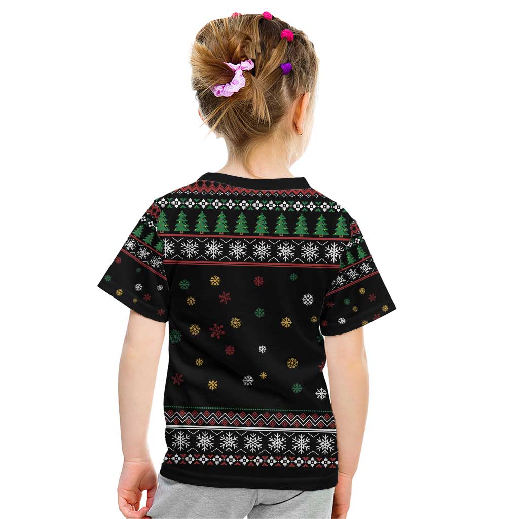 Santa And Motor Kid T Shirt Santa Claus And Joy On A Motorcycle DT04 - Wonder Print Shop