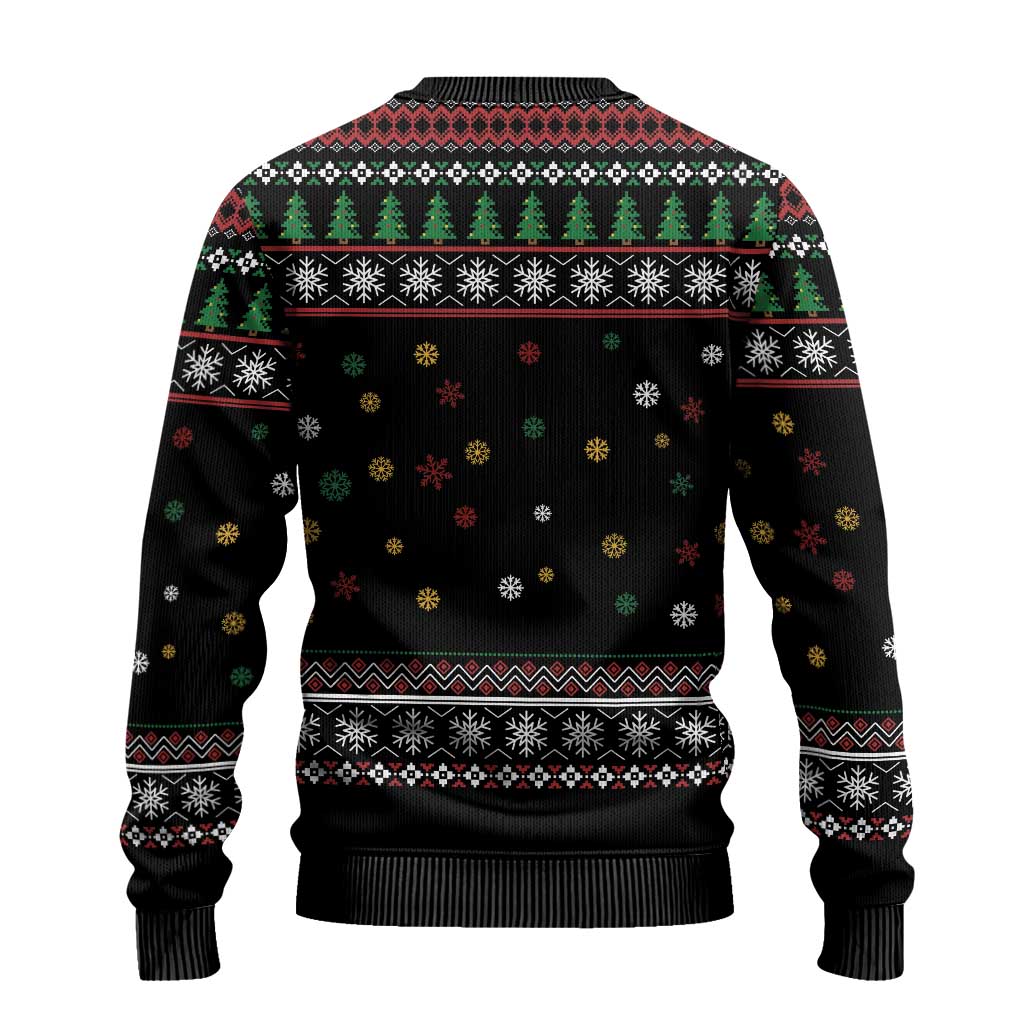 Santa And Motor Ugly Christmas Sweater Santa Claus And Joy On A Motorcycle DT04 - Wonder Print Shop