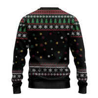 Santa And Motor Ugly Christmas Sweater Santa Claus And Joy On A Motorcycle DT04 - Wonder Print Shop