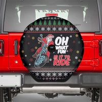 Santa And Motor Spare Tire Cover Santa Claus And Joy On A Motorcycle DT04 - Wonder Print Shop