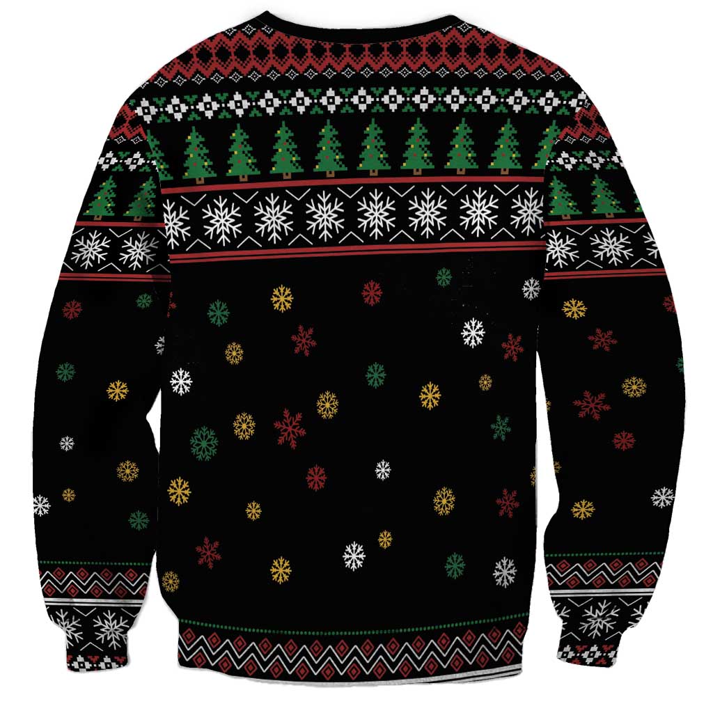 Santa And Motor Sweatshirt Santa Claus And Joy On A Motorcycle DT04 - Wonder Print Shop