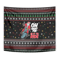 Santa And Motor Tapestry Santa Claus And Joy On A Motorcycle DT04 - Wonder Print Shop