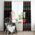 Santa And Motor Window Curtain Santa Claus And Joy On A Motorcycle DT04 - Wonder Print Shop