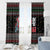 Santa And Motor Window Curtain Santa Claus And Joy On A Motorcycle DT04 - Wonder Print Shop