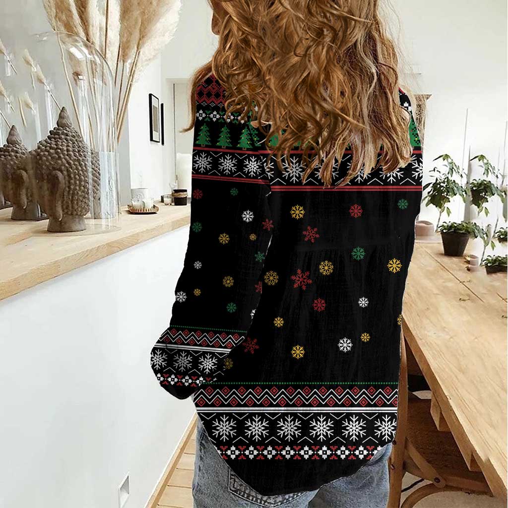 Santa And Motor Women Casual Shirt Santa Claus And Joy On A Motorcycle DT04 - Wonder Print Shop