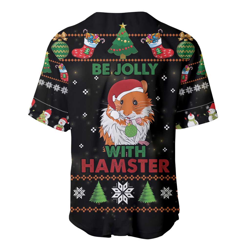 Merry Christmas Hamster Be Jolly Baseball Jersey DT04 - Wonder Print Shop