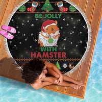 Merry Christmas Hamster Be Jolly Beach Blanket DT04 - Wonder Print Shop