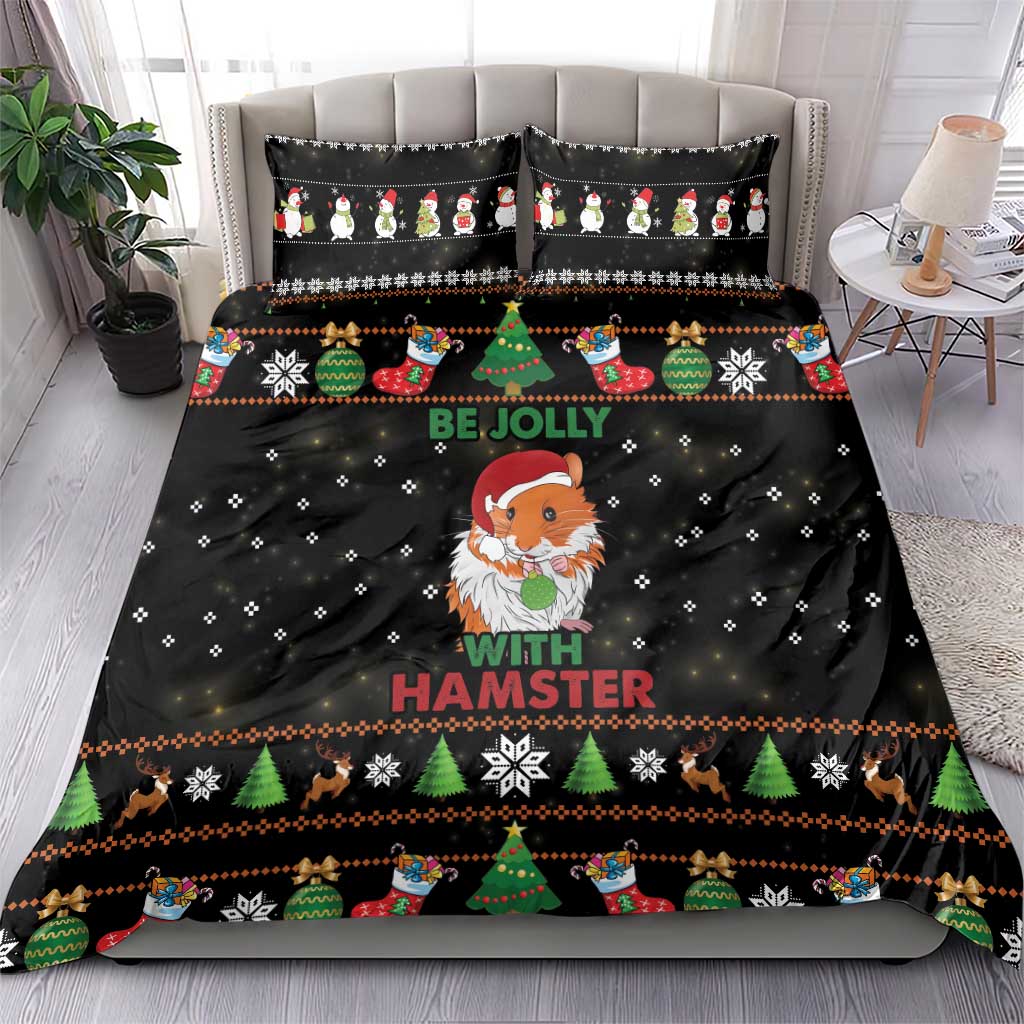 Merry Christmas Hamster Be Jolly Bedding Set DT04 - Wonder Print Shop