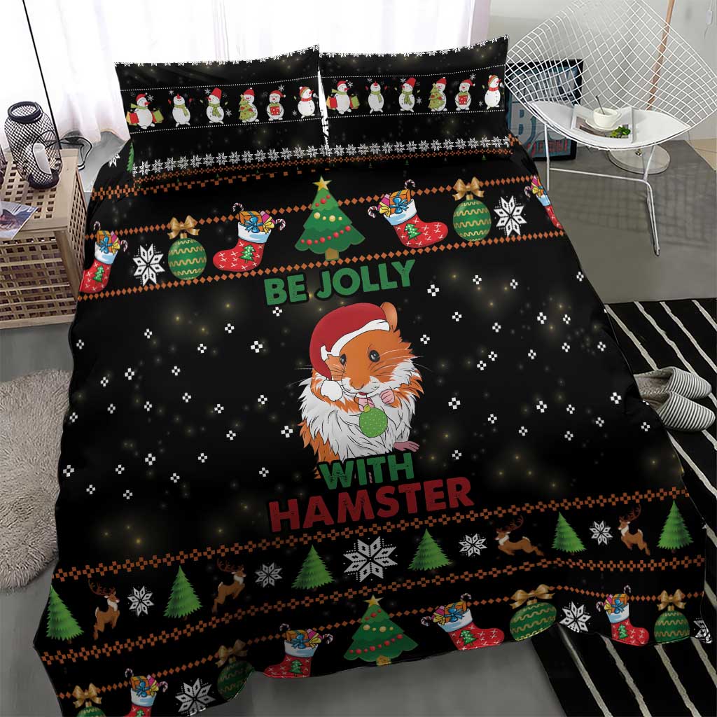 Merry Christmas Hamster Be Jolly Bedding Set DT04 - Wonder Print Shop