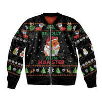 Merry Christmas Hamster Be Jolly Bomber Jacket DT04 - Wonder Print Shop