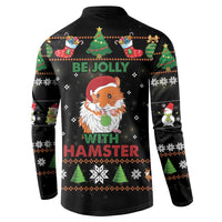 Merry Christmas Hamster Be Jolly Button Sweatshirt DT04 - Wonder Print Shop