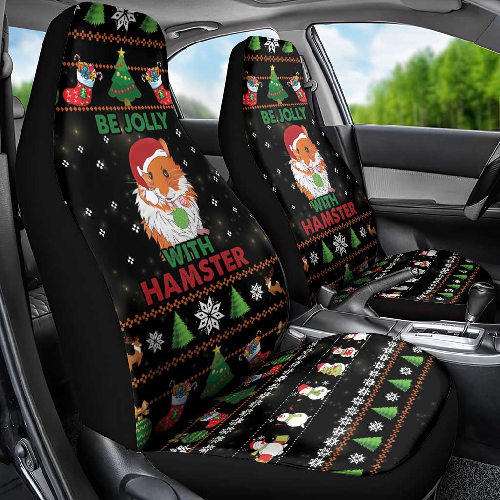 Merry Christmas Hamster Be Jolly Car Seat Cover DT04 - Wonder Print Shop