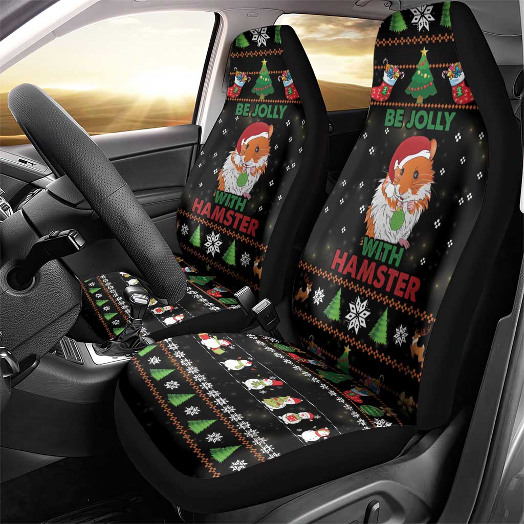Merry Christmas Hamster Be Jolly Car Seat Cover DT04 - Wonder Print Shop