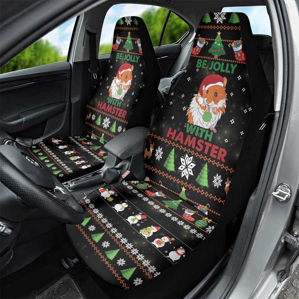 Merry Christmas Hamster Be Jolly Car Seat Cover DT04 - Wonder Print Shop
