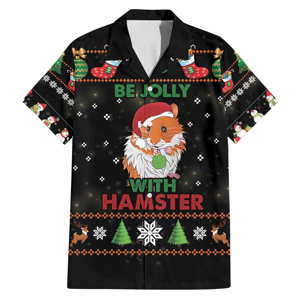 Merry Christmas Hamster Be Jolly Family Matching Mermaid Dress and Hawaiian Shirt DT04 - Wonder Print Shop