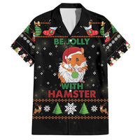 Merry Christmas Hamster Be Jolly Family Matching Off The Shoulder Long Sleeve Dress and Hawaiian Shirt DT04 - Wonder Print Shop