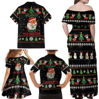 Merry Christmas Hamster Be Jolly Family Matching Off Shoulder Maxi Dress and Hawaiian Shirt DT04 - Wonder Print Shop