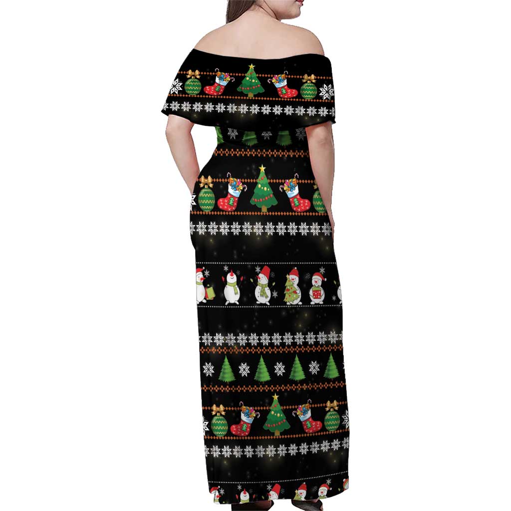 Merry Christmas Hamster Be Jolly Family Matching Off Shoulder Maxi Dress and Hawaiian Shirt DT04 - Wonder Print Shop