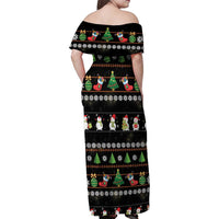 Merry Christmas Hamster Be Jolly Family Matching Off Shoulder Maxi Dress and Hawaiian Shirt DT04 - Wonder Print Shop