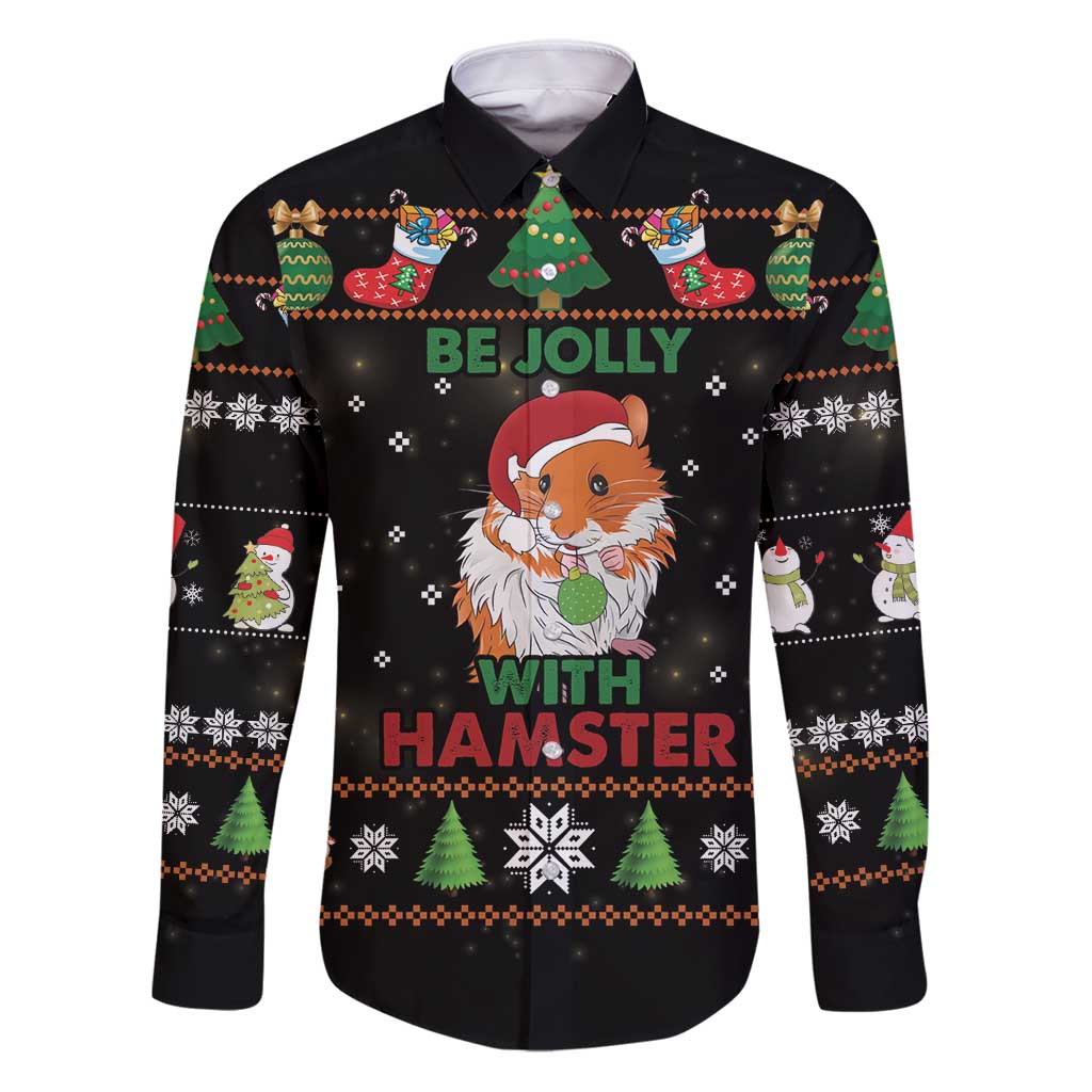 Merry Christmas Hamster Be Jolly Family Matching Puletasi and Hawaiian Shirt DT04 - Wonder Print Shop