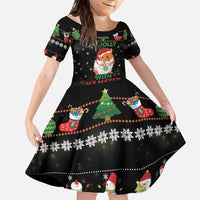 Merry Christmas Hamster Be Jolly Family Matching Short Sleeve Bodycon Dress and Hawaiian Shirt DT04 - Wonder Print Shop