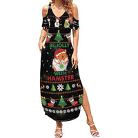 Merry Christmas Hamster Be Jolly Family Matching Summer Maxi Dress and Hawaiian Shirt DT04 - Wonder Print Shop