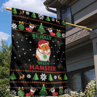 Merry Christmas Hamster Be Jolly Garden Flag DT04 - Wonder Print Shop