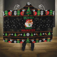 Merry Christmas Hamster Be Jolly Hooded Blanket