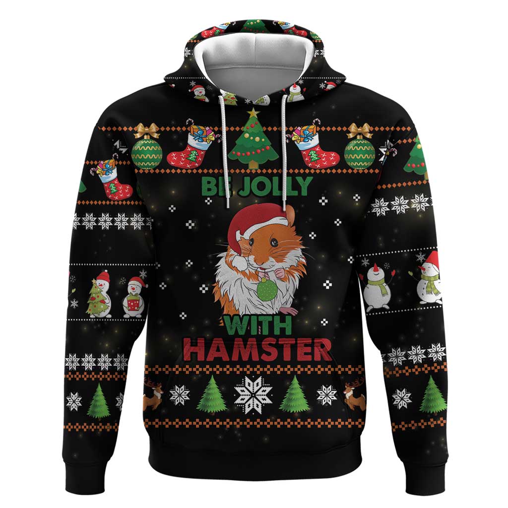 Merry Christmas Hamster Be Jolly Hoodie DT04 - Wonder Print Shop