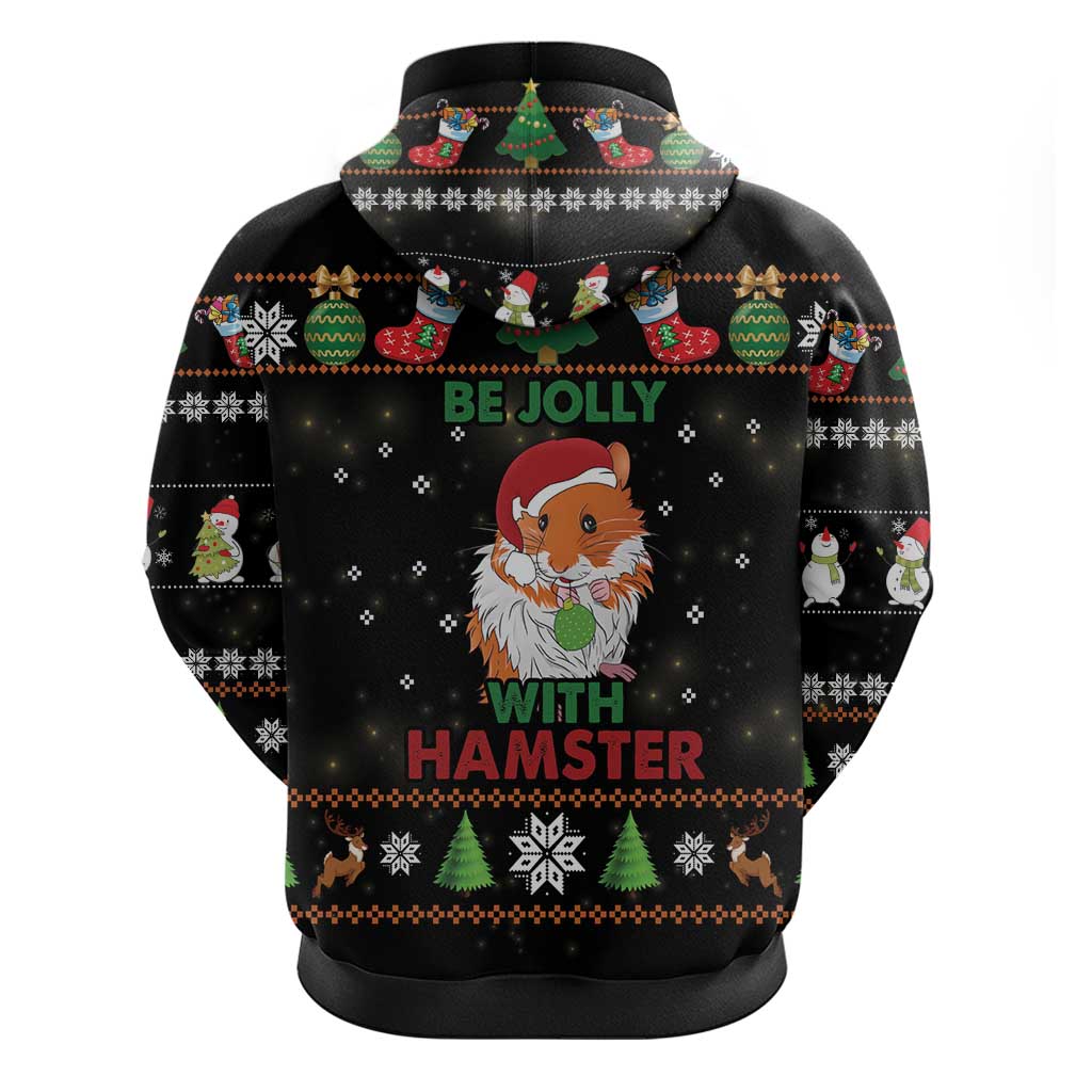 Merry Christmas Hamster Be Jolly Hoodie DT04 - Wonder Print Shop