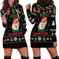 Merry Christmas Hamster Be Jolly Hoodie Dress DT04 - Wonder Print Shop