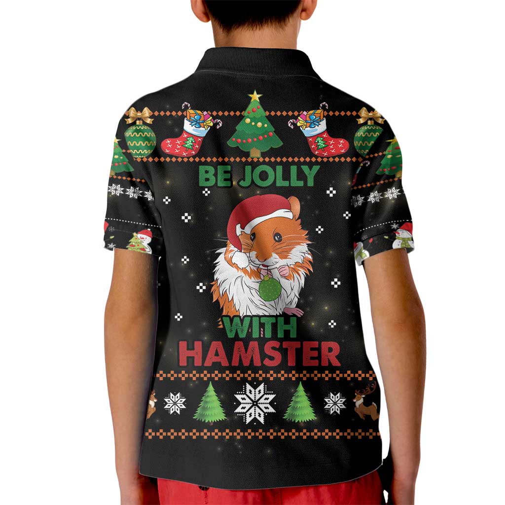 Merry Christmas Hamster Be Jolly Kid Polo Shirt DT04 - Wonder Print Shop