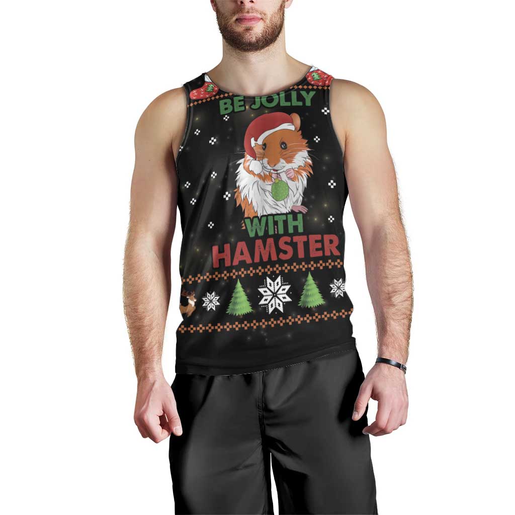 Merry Christmas Hamster Be Jolly Men Tank Top DT04 - Wonder Print Shop