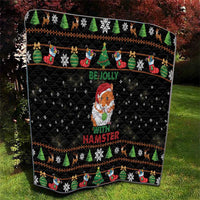 Merry Christmas Hamster Be Jolly Quilt DT04 - Wonder Print Shop