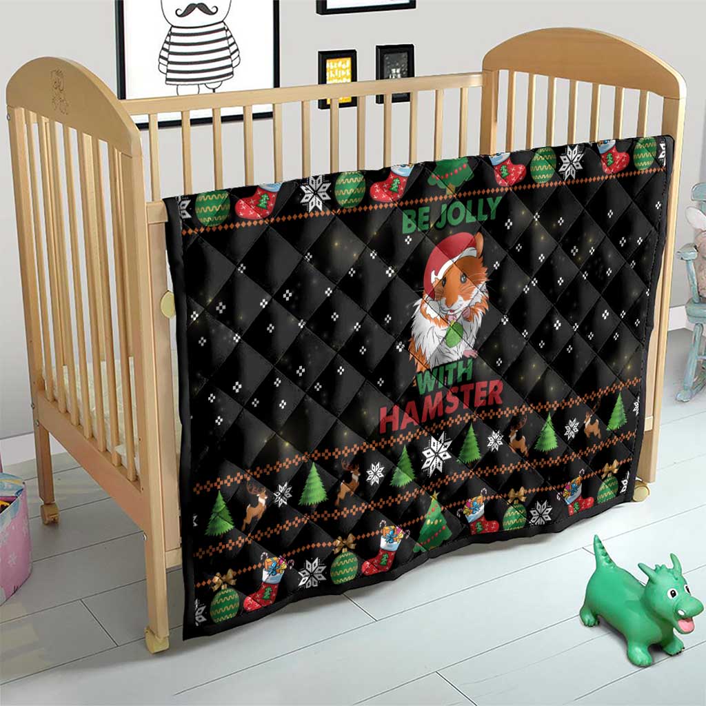 Merry Christmas Hamster Be Jolly Quilt DT04 - Wonder Print Shop
