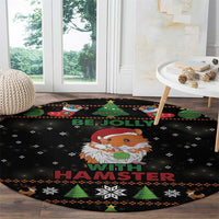 Merry Christmas Hamster Be Jolly Round Carpet