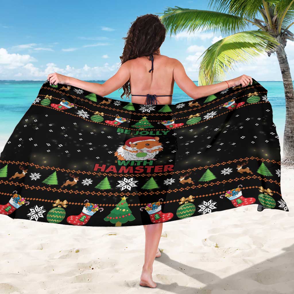 Merry Christmas Hamster Be Jolly Sarong DT04 - Wonder Print Shop