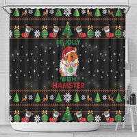 Merry Christmas Hamster Be Jolly Shower Curtain