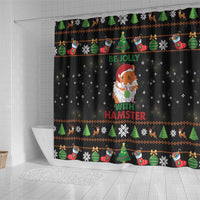 Merry Christmas Hamster Be Jolly Shower Curtain