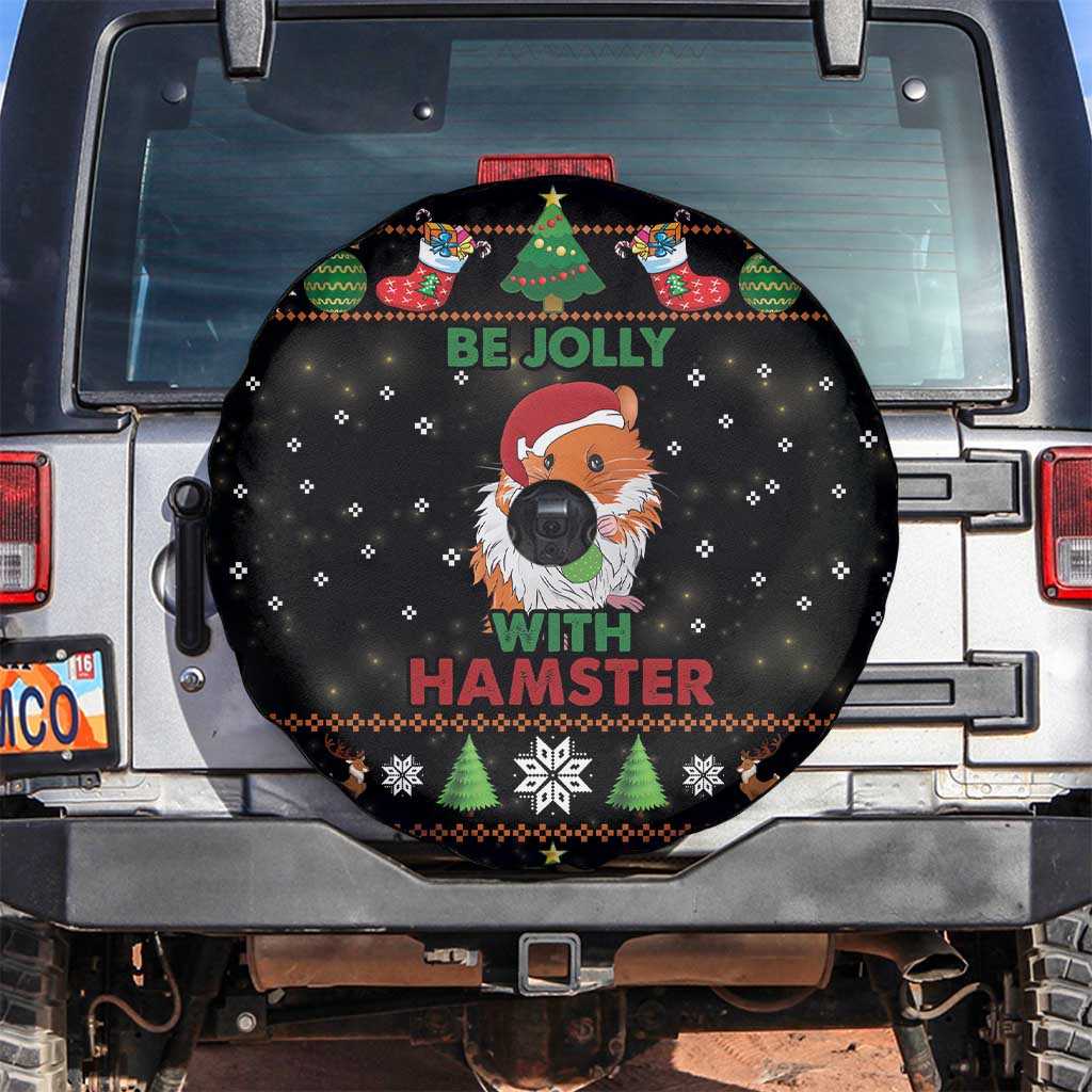 Merry Christmas Hamster Be Jolly Spare Tire Cover DT04 - Wonder Print Shop
