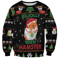 Merry Christmas Hamster Be Jolly Sweatshirt DT04 - Wonder Print Shop