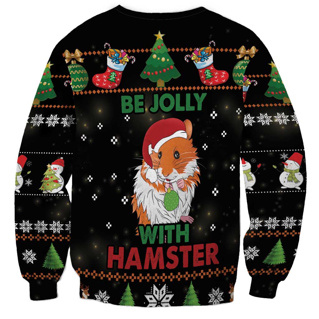 Merry Christmas Hamster Be Jolly Sweatshirt DT04 - Wonder Print Shop