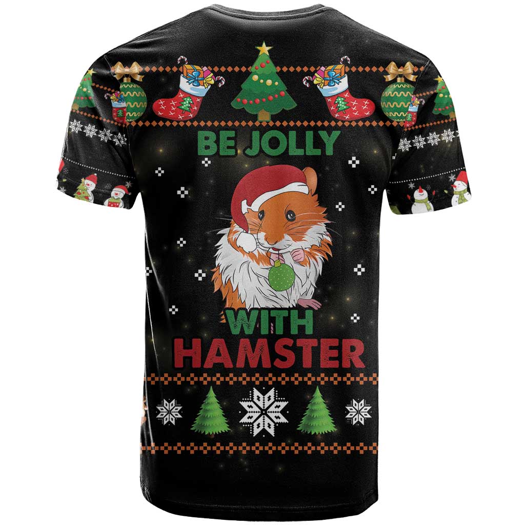 Merry Christmas Hamster Be Jolly T Shirt DT04 - Wonder Print Shop