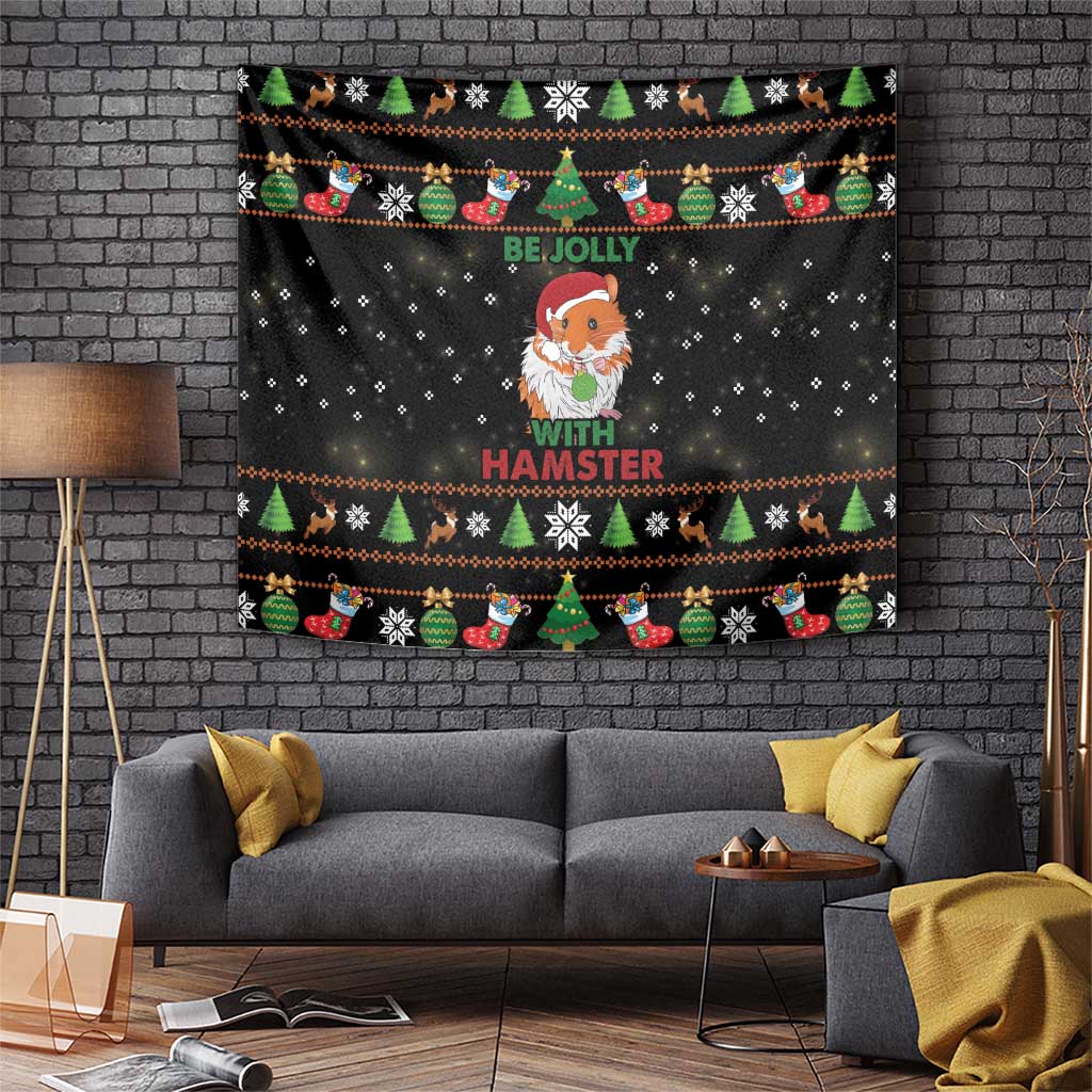 Merry Christmas Hamster Be Jolly Tapestry DT04 - Wonder Print Shop