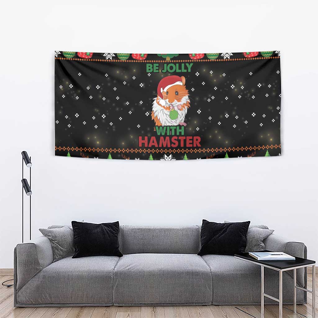 Merry Christmas Hamster Be Jolly Tapestry DT04 - Wonder Print Shop