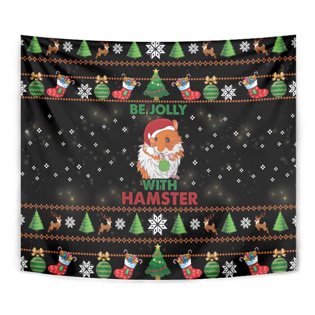 Merry Christmas Hamster Be Jolly Tapestry DT04 - Wonder Print Shop