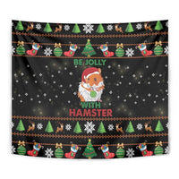 Merry Christmas Hamster Be Jolly Tapestry DT04 - Wonder Print Shop